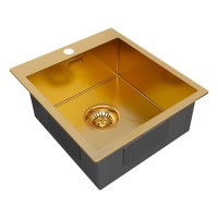 Мойка нерж. сталь AISI304 VELTEN 45, PM804551-BG, брашированное золото, 450х510мм, Starke-Paulmark