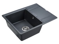 Мойка FLUGEN 50-650, IT-GRANIT, PM216550-BLM, черный металлик, 650х500 мм, Paulmark