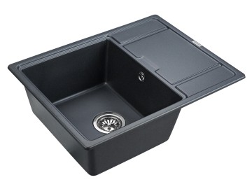 Мойка FLUGEN 50-650, IT-GRANIT, PM216550-BLM, черный металлик, 650х500 мм, Paulmark