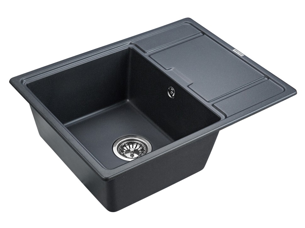 Мойка FLUGEN 50-650, IT-GRANIT, PM216550-BLM, черный металлик, 650х500 мм, Paulmark
