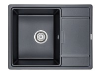 Мойка FLUGEN 50-650, IT-GRANIT, PM216550-BLM, черный металлик, 650х500 мм, Paulmark