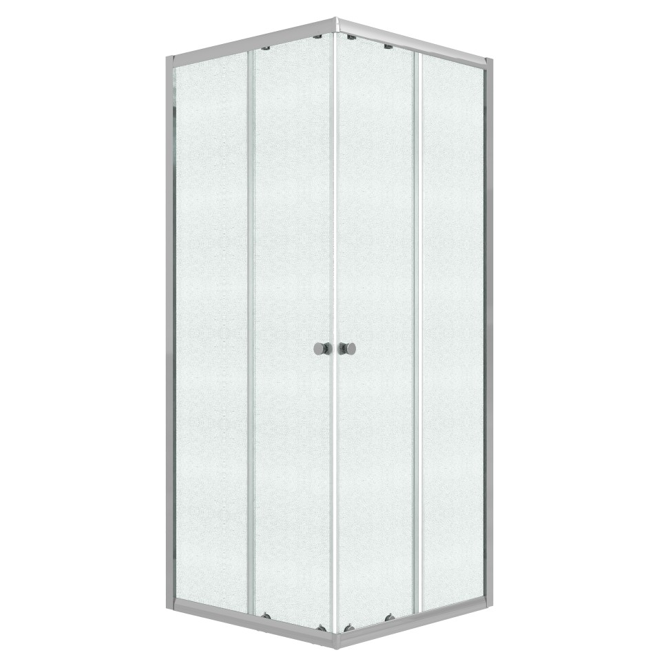 Душевое ограждение Niagara Eco NG-1008-14QMT (80х80х190) квадрат,раздвижное,хром,стекло матовое,1 место