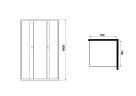 Душевое ограждение Niagara Eco NG-1008-14QMT (80х80х190) квадрат,раздвижное,хром,стекло матовое,1 место