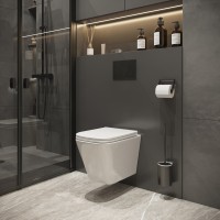 Унитаз подвесной Niagara Atrio NG-9303 (520х306х365) безободковый с тонкой крышкой,микролифт,1 место