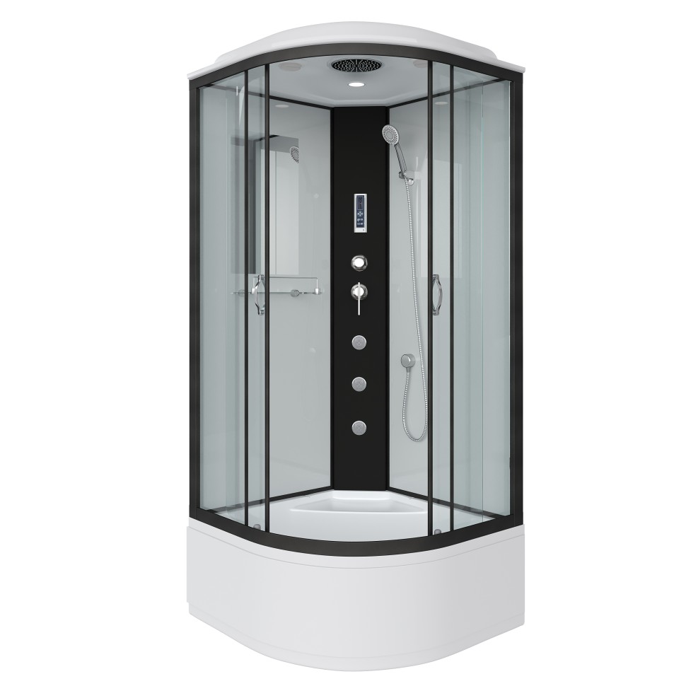 Душевая кабина Niagara Classic NG-6709-14F (100х100х215) высокий поддон(45см),черный,стекло прозрачное,4 места