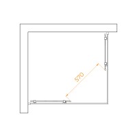 Душевой уголок RGW PA-040B (Матовое-Сатинат, 900x1000)