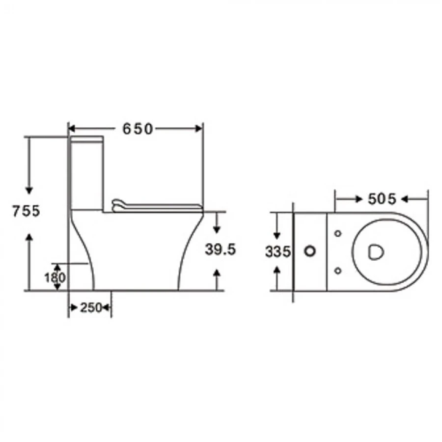 Унитаз напольный CeramaLux 1217-P
