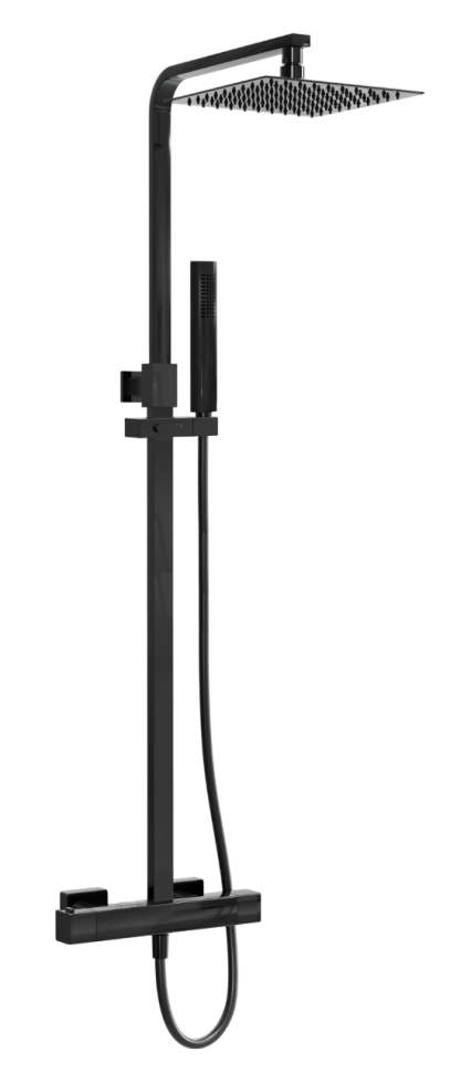 Душевая система MILLEAU Tissage ML8018AB.DT-GB (Cool touch) без излива, Черный глянец