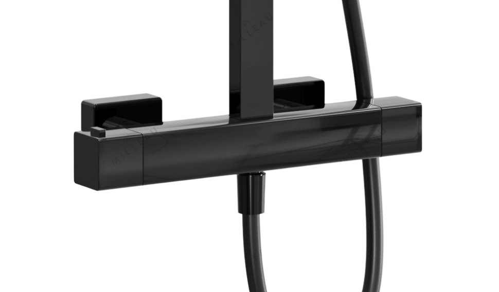 Душевая система MILLEAU Tissage ML8018AB.DT-GB (Cool touch) без излива, Черный глянец