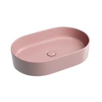 Умывальник чаша накладная овальная (цвет Розовый Матовый) Element 608x385x122мм