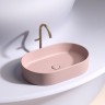 Умывальник чаша накладная овальная (цвет Розовый Матовый) Element 608x385x122мм