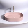 Умывальник чаша накладная овальная (цвет Розовый Матовый) Element 608x385x122мм