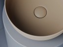 Раковина накладная круглая 356x356x135, цвет капучино матовый