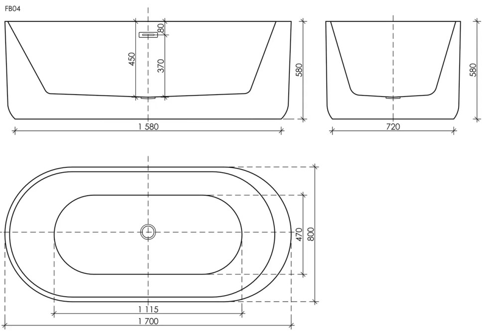 Ванна SANCOS Fiori акриловая отдельностоящая