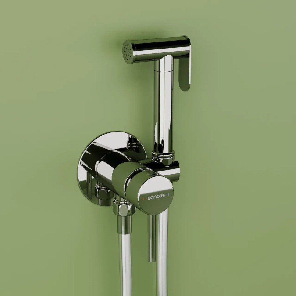 Гигиенический душ SANCOS Start со смесителем, цвет хром глянцевый, арт. SC1001CH