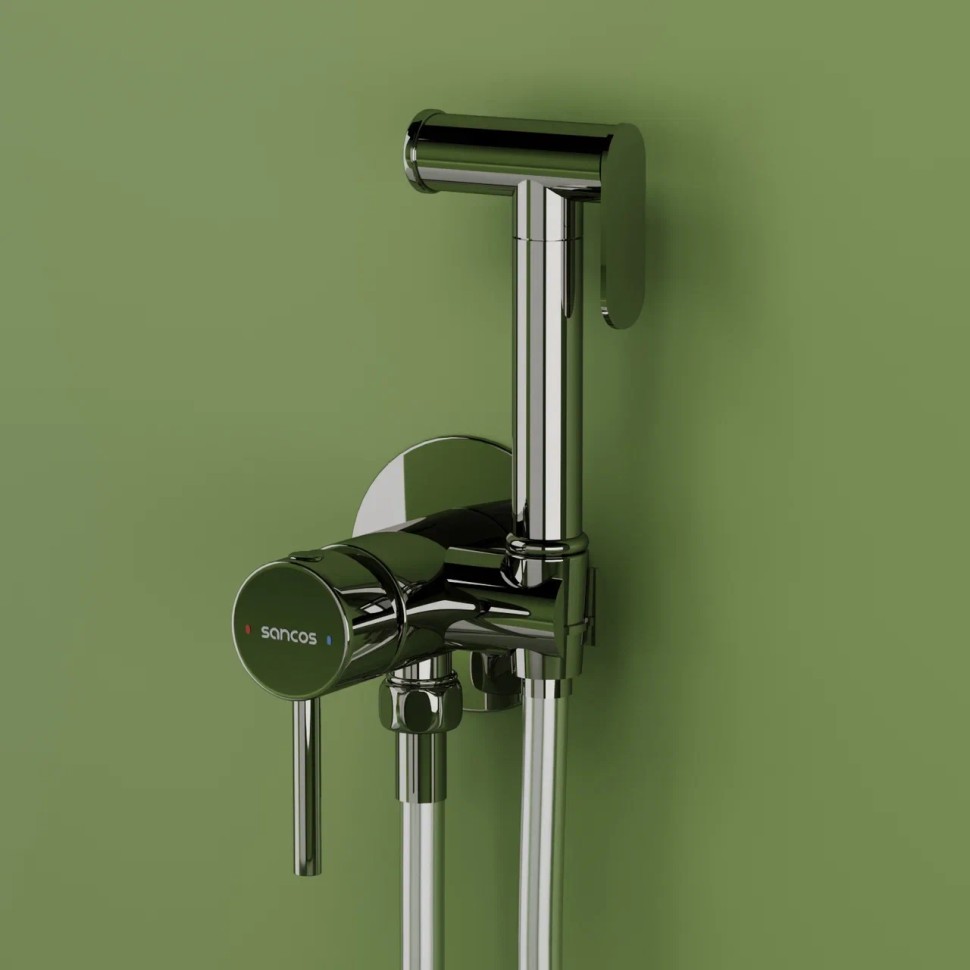 Гигиенический душ SANCOS Start со смесителем, цвет хром глянцевый, арт. SC1001CH