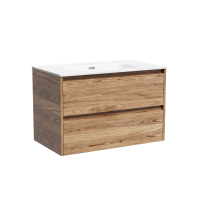 Тумба подвесная SANCOS Libra 790х450х500, c двумя ящиками оснащенными доводчиками, дуб чарльстон, арт. LB80ECH