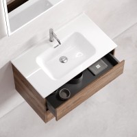 Тумба подвесная SANCOS Libra 790х450х500, c двумя ящиками оснащенными доводчиками, дуб чарльстон, арт. LB80ECH