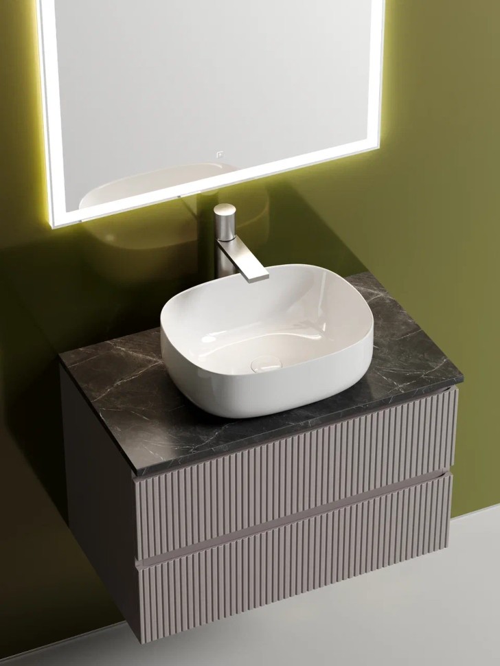 Тумба подвесная SANCOS Snob T 790х445х500, c двумя ящиками оснащенными доводчиками, Doha Soft, арт.SNT80SM