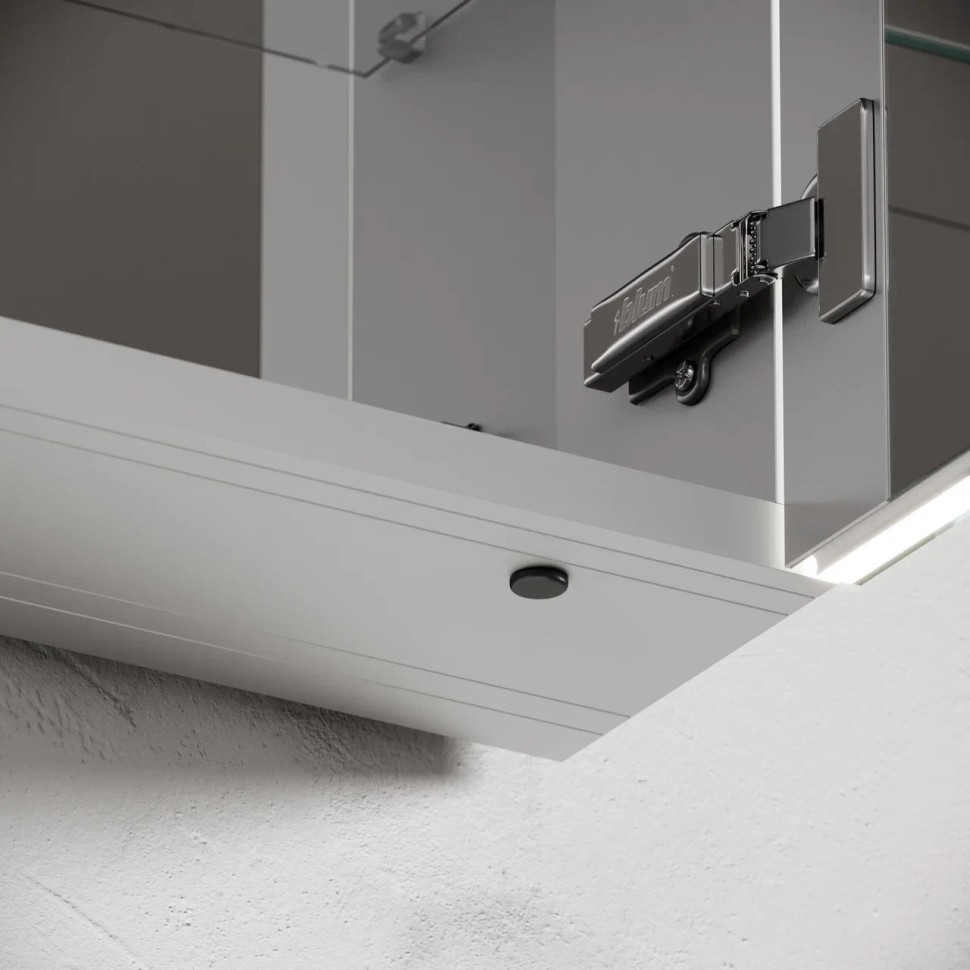 Зеркальный шкаф для ванной комнаты из алюминия SANCOS Evoke1000x700х136 мм с LED подсветкой, арт. SC80100