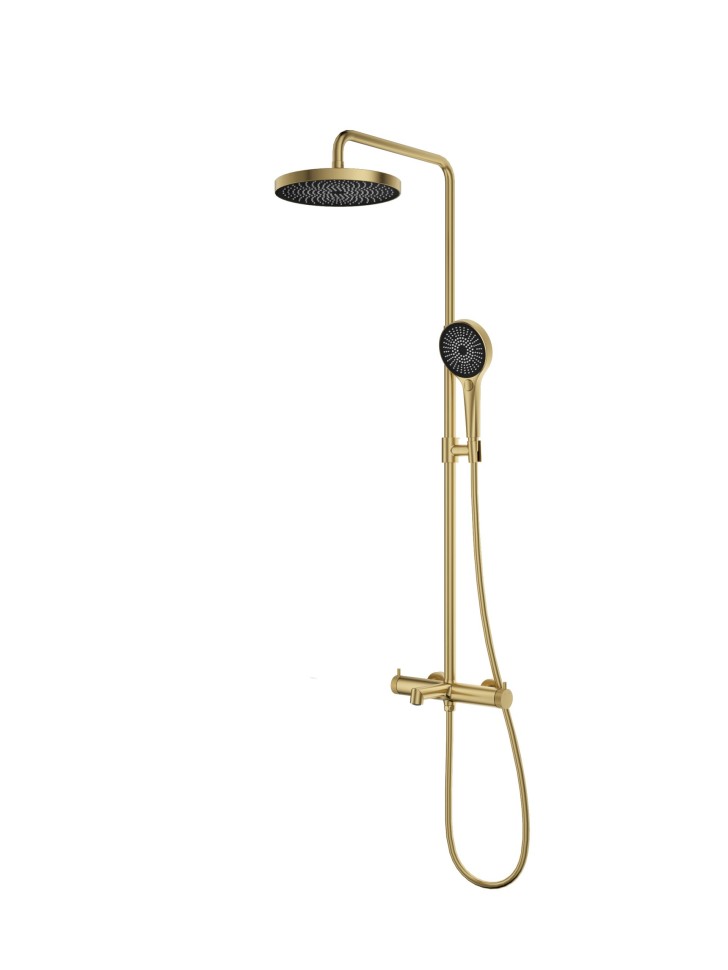 Душевая стойка Rim VSFS-2RM1BG с изливом, брашированное золото