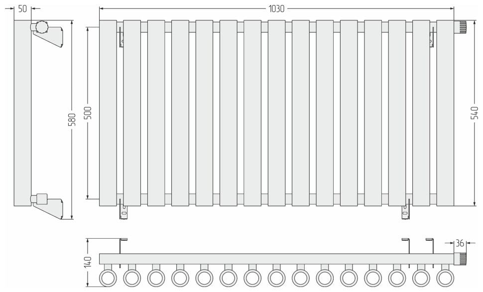 Кумир-0 EU50 правый 500х1030 15 секций