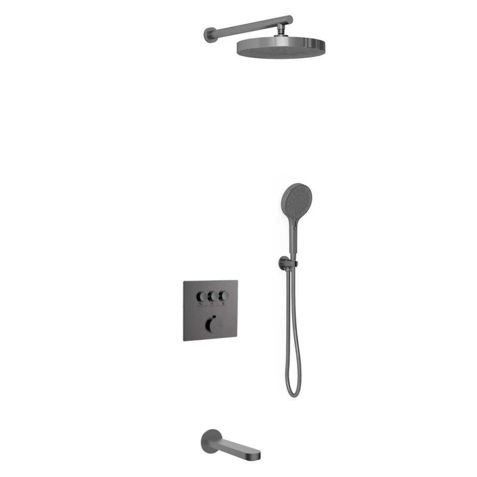 Душевой комплект Inspire VSFW-431I2GM встраиваемый, вороненая сталь