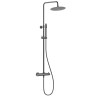 AQM 8006GM Душевая система с термостатом, O250, 1/1 режим, латунная лейка, верхний душ - сталь