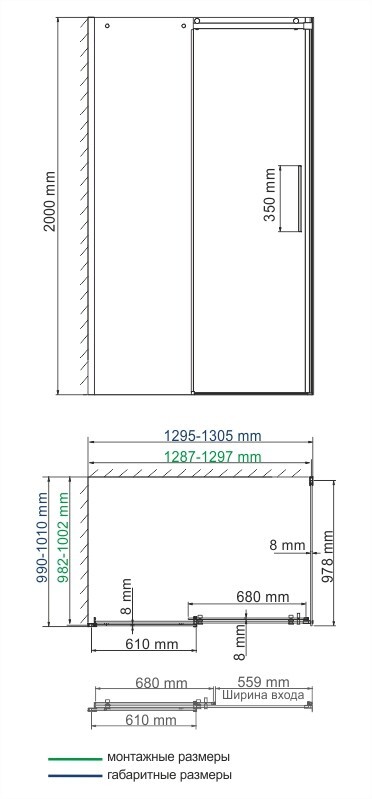 Динкель (Dinkel) 58R34 Душевой уголок