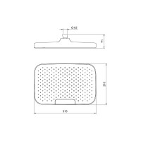 Верхний душ BERGES U1, хром, пластик
