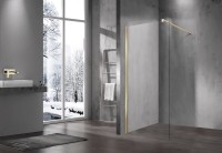 Душевая перегородка Walk-In VSW-1H600CLG, 600*2000, матовый золотой, стекло прозрачное