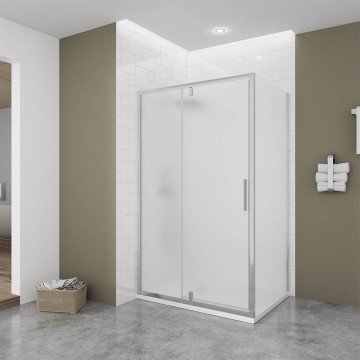 Боковая панель Veconi Ottimo SP CH, 1000х1900 хром, стекло матовое