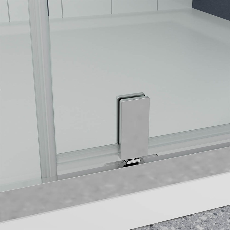 Боковая панель Veconi Ottimo SP CH, 1000х1900 хром, стекло матовое