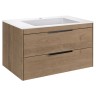 База под раковину Chiara 2D 800 подвесная, 2 выкатных ящика soft-close, N.Oak