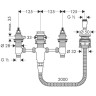Базовый набор Hansgrohe Talis для установки смесителя на 4 отверстия на край ванны 13244180