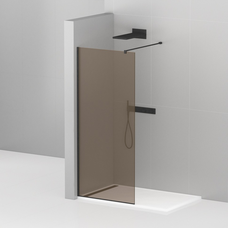 Душевая перегородка CEZARES LIBERTA-L-1-120-120-BR-NERO