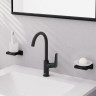 Смеситель Hansgrohe Logis для раковины, 1 отверстие, с донным клапаном, цвет: черный матовый 71130670