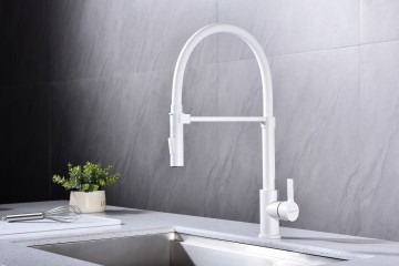 Смеситель для кухни Halt, белый матовый, Ha214021-431(WH), Paulmark