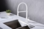 Смеситель для кухни Halt, белый матовый, Ha214021-431(WH), Paulmark