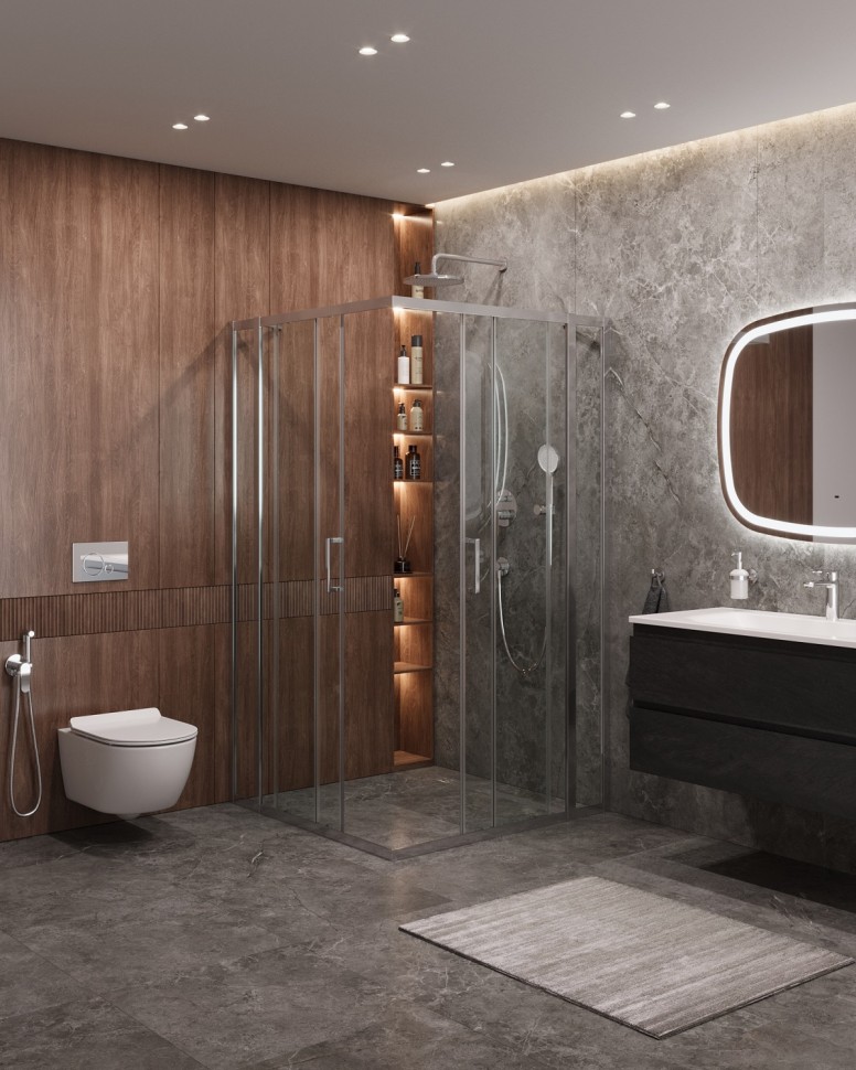 Душевой уголок CEZARES MOLVENO-A-22-100+20-C-Cr-IV