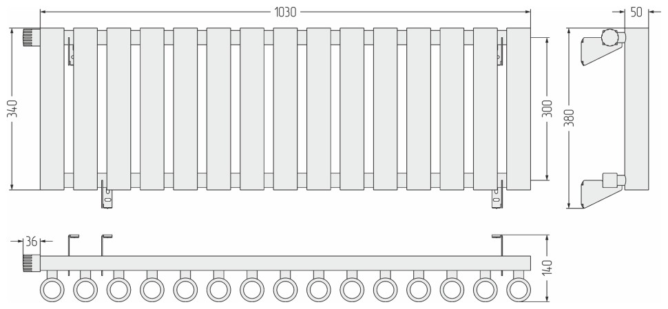 Кумир-0 EU50 левый 300х1030 15 секций