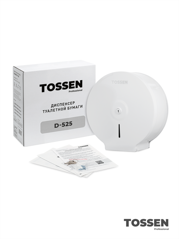 TOSSEN D-525 MW - диспенсер туалетной бумаги (коллекция «Белая сталь»)