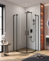 Душевой уголок CEZARES SLIDER-R-2-80/90-C-NERO