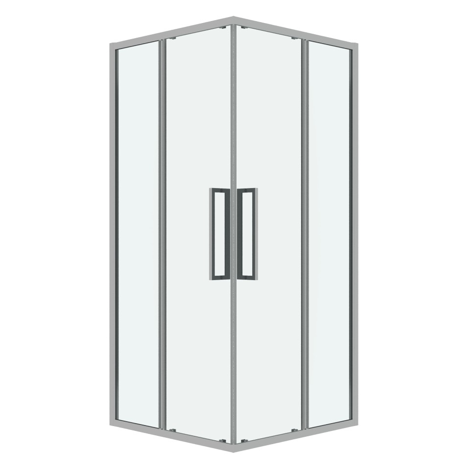 Душевое ограждение Grossman Cosmo 300.K33.02.8080.10.00 (80х80х195) квадрат,раздвижная,хром,стекло прозрачное, 1 место