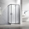Душевой угол Veconi Rovigo RV-27B, 1000х1000х1900, черный, стекло прозрачное