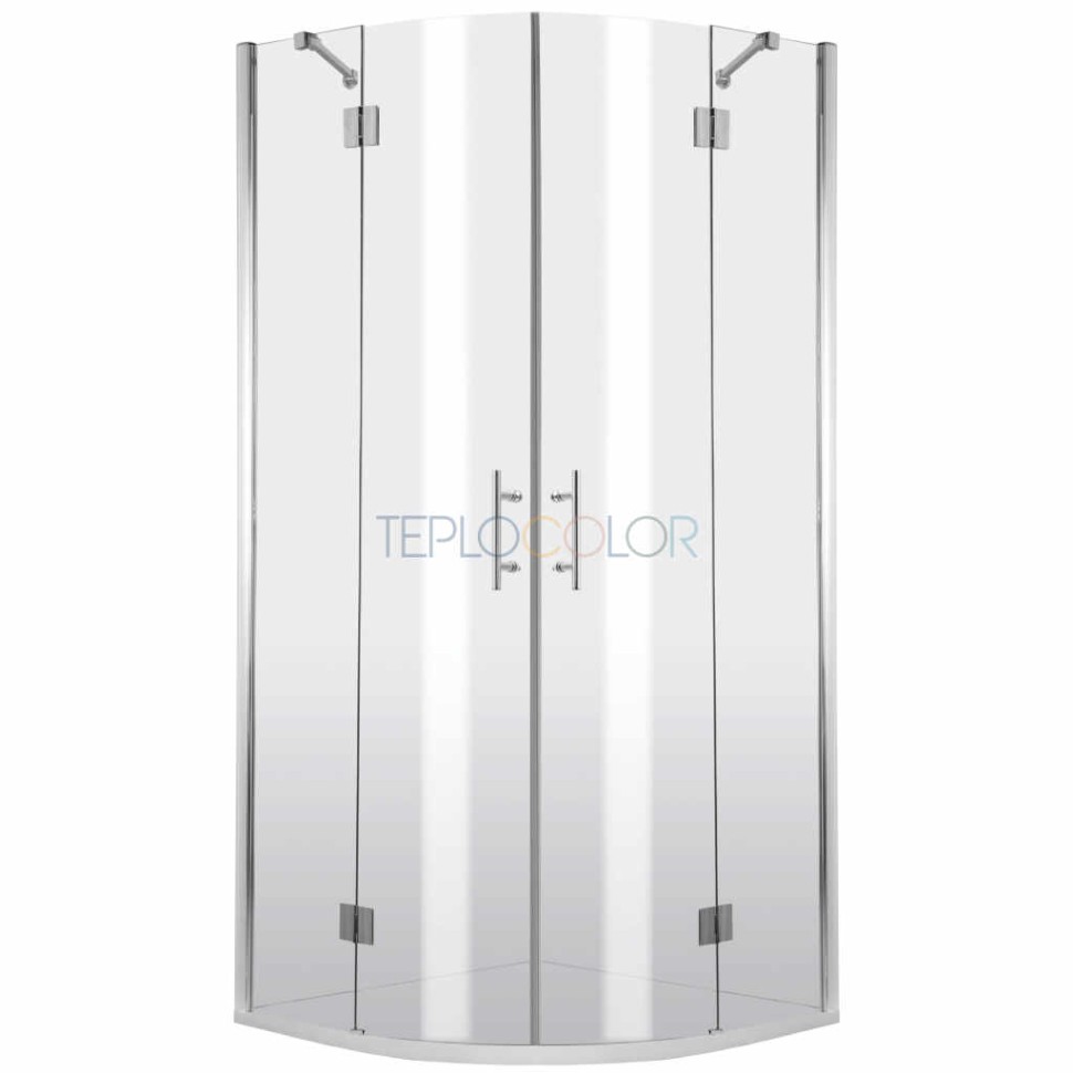 Душевая кабина, полукруглая, 80x80 см - с четырмя стеклами
