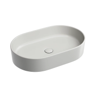 Умывальник чаша накладная овальная (цвет Серый Матовый) Element 608x385x122мм