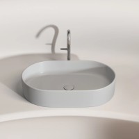 Умывальник чаша накладная овальная (цвет Серый Матовый) Element 608x385x122мм