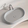 Умывальник чаша накладная овальная (цвет Серый Матовый) Element 608x385x122мм