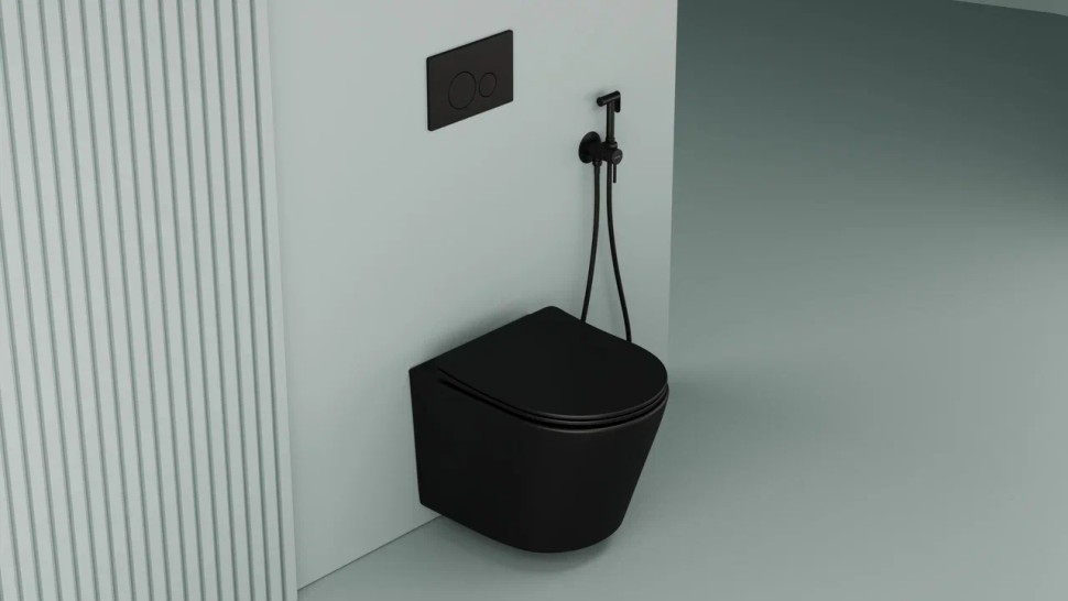 Гигиенический душ SANCOS Start со смесителем, цвет черный матовый, арт. SC1001MB